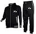 X-2 Mens Tracksuit Athletic Full Zip Fleece Jogging Sweatsuit Activewear Hooded Top