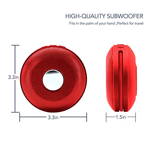 Bluetooth Wireless Waterproof Shower Outdoor Sport Speaker with 5W Driver, Suction Cup, Built-in Mic, Hands-Free Speakerphone