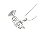 Spinningdaisy Silver Plated Crystal Trumpet Necklace