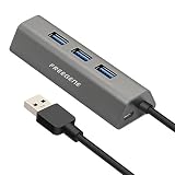 4-Port USB 3.0 Hub, USB 3.0 Data HUB,USB Extension HUB,USB Splitter, Multiple USB Interfaces(5Gbps Transfer Speed, Anodized Alloy, Compact, Lightweight, for Mac and Windows OS)