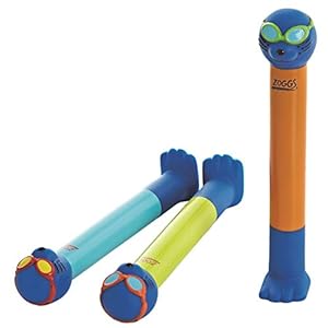 Zoggs-Childrens-Zoggy-Sinking-Dive-Sticks-Pool-Toy-and-Game Zoggs Dive Sticks Pool Toys, Confidence Building Diving Sticks, Safe Swimming Pool Toys, Diving Sticks For Swimming Fun…