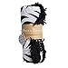 Bonita Beach Collection Round 'Roundie' Beach Towel Thick Terry Cotton with Fringe Tassels - Various Designs & Colors (The Congo Peacock (Black & White))