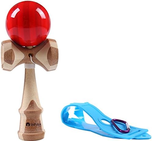 InFaye Kendama - Translucent Red Ball With Carrying Holster