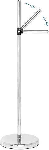 Pristine Free Standing Toilet Roll Holder Stand – Chrome Finish, 5 Rolls Storage view 2