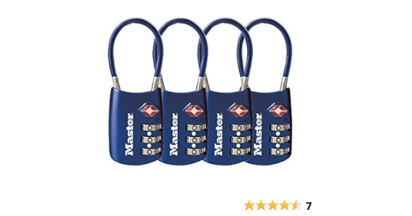 Master Lock 4688DBLU TSA Accepted Cable 