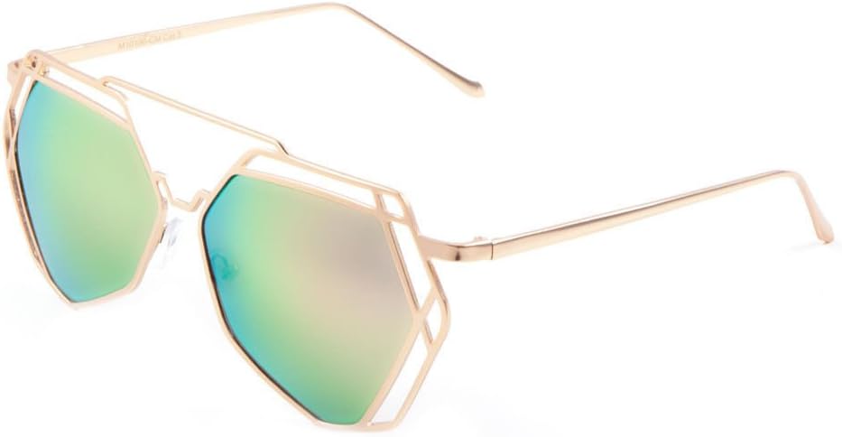 Geometric Wire Metal Lattice Frame Sunglasses