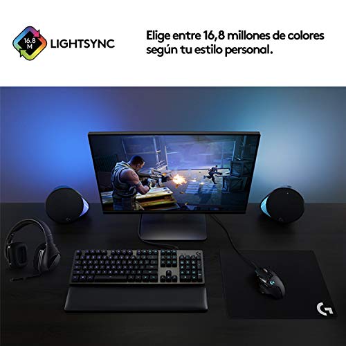 Logitech-G513-Teclado-Gaming-Mecanico-con-Reposamanos-RGB-LIGHTSYNC-Teclas-GX-Tactil-Marron-Aleacion-de-Aluminio-Teclas-F-Personalizables-Paso-de-USB-Disposicion-QWERTY-ES-CarbonNegro