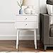 Nathan James Harper Modern Nightstand Side Accent or End Table with Storage Drawer, 1, White