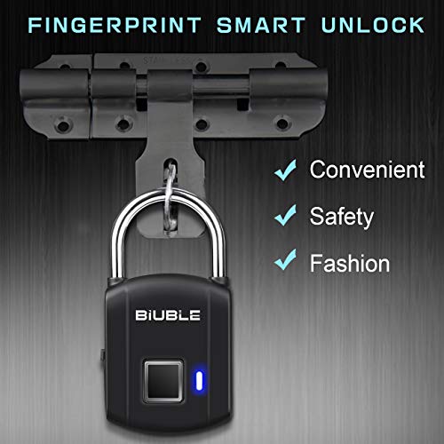 Fingerprint Padlock Smart Keyless Security Lock IP65 Waterproof Anti-Theft USB Rechargeable Suitable for School Locker, Gym, Door, Cabinet, Suitcase, Backpack - Thumbnail 6