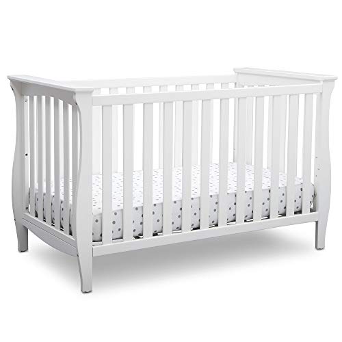 Delta Children Lancaster 3in1 Convertible Baby Crib, Bianca White