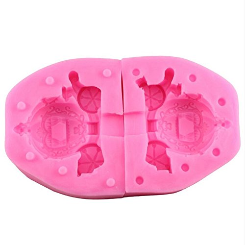3D Pumpkin Carriage Silicone Candle Mold Wedding Fondant Cake Decorating Tools Chocolate Mould Resin Clay Soap Baking Mould Resin Clay Jelly Pastry Dessert Molds Bakeware Pan Kitchen Baking Tool