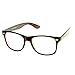 zeroUV Vintage Inspired Eyewear Original Geek Nerd Clear Lens Horn Rimmed Glasses (Tortoise)