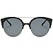 SOJOS Womens Retro Vintage Half Metal Frame Cateye Sunglasses SJ2035 with Black Frame/Grey Lens