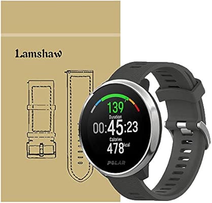 Ceston Moda Deporte Silicona Clásico Correas para Smartwatch Polar Ignite (Negro)