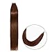 Tape In Hair Extensions Human Hair Medium Brown 22 inch 20pcs 50g Long Straight Remy Hair Double Sided Tape on(22'' #4)+10pcs Free Tapes