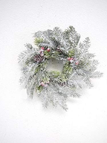 Ic Pine, Red Berry, and Pinecones 14" OR 12" WREATH or CANDLE RING (12 INCH)