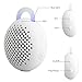 Gshine Waterproof Speaker-01 Siren WS-01 Driver Portable Speakers, Bluetooth Shower Speaker for Outdoor/Indoor/Bathroom with Built-in Microphone and Hook, White, 5W
