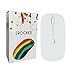 SROCKER T3 Ultra-thin 2.4GHz Wireless Silent Click Optical Mouse/Mice 3 Adjustable DPI Levels with 4 Buttons and Nano USB Receiver for Laptop/PC/Mac(White)