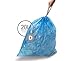 simplehuman Code D Custom Fit Recycling Liners, Drawstring Trash Bags, 20 Liter / 5.2 Gallon, 12 Refill Packs (240 Count), Blue