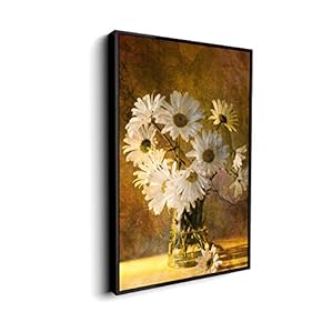 Canvas Wall Art for Living Room, Bedroom Vintage Flower Framed Canvas Prints for Home Decoration Ready to Hang - 16"x24" inches