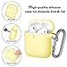 GEAK for AirPods Case (Front LED Visible), Shockproof Soft Silicone Protective Case Compatible with Apple AirPods 2 & 1, Milk Yellow