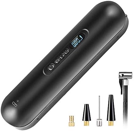 エアコンプレッサー 電動 143psi Max 改善版 空気入れ 自動車 タイヤ空気入れ １台２役 コードレス Usb充電式 00mahバッテリー内臓 携帯便利 小型 収納用袋付き 自転車用 電動ポンプ 電動バイク 携帯空気入れ 空気いれ 30s快速充填 車 ロードバイク ボール 浮き輪