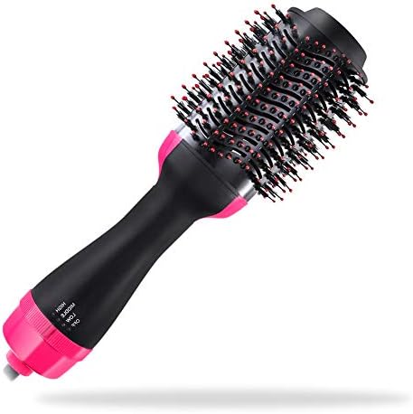 Hair Dryer Brush,One Step Hair Dryer & Styler Volumizer 3 In 1 Negative Ions Straightening Hot Air Brush Get Salon Blowout At Home (Pink)