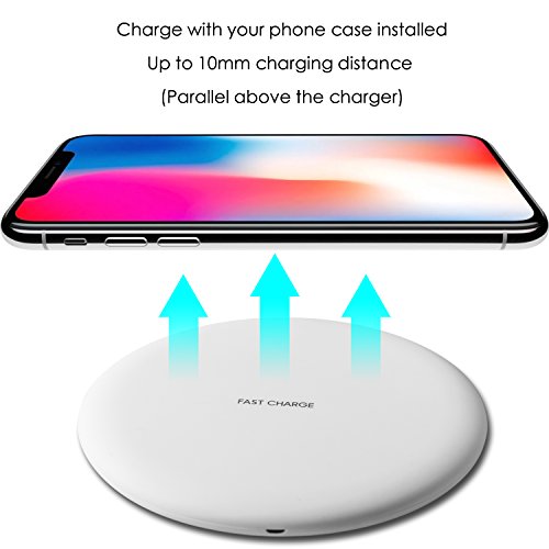 Wireless Charger for iPhone X/8/8 Plus, Fast Wireless Charging Pad