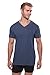Men's V-Neck Undershirts in Bamboo Viscose - 2 Pack Shirt for Him by Texere (Air Force Blue, Medium) Christmas Gift for Husband Dad Son MB6302-AFB-M