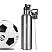 Insulated Stainless Steel Water Bottle 32 Ounce Straw flip top and Sports Cap with Clip | Sweat and Leak Proof, BPA-Free, Stays Cold 24 hrs/hot 12 hrs | Double Walled Thermo Vacuum Drinking Flask