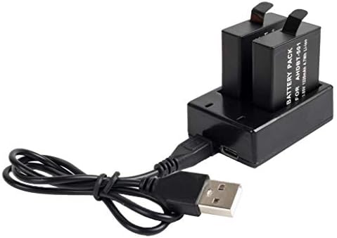 LCLrute Charger Power Intelligent 2 in 1 Battery Supply for DJI OSMO Action 4K Camera (Black)