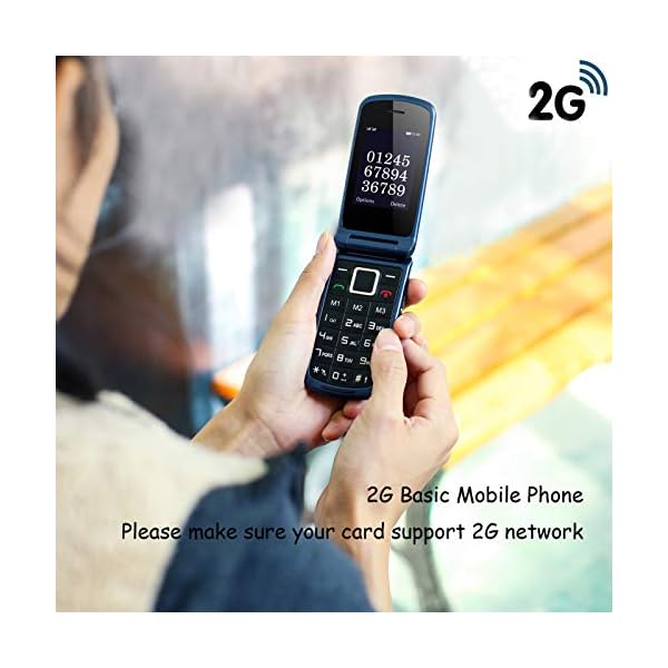 Uleway-Big-Button-Mobile-Phone-for-Elderly-Dual-Sim-Free-Flip-Phone-UnlockedBasic-Mobile-Phone-with-SOS-Button-Loud-Speaker-for-Senior2G-Blue uleway Big Button Mobile Phone for Elderly, Pay As You Go Flip Phone, Unlocked Basic Phone with SOS Emergency Button…