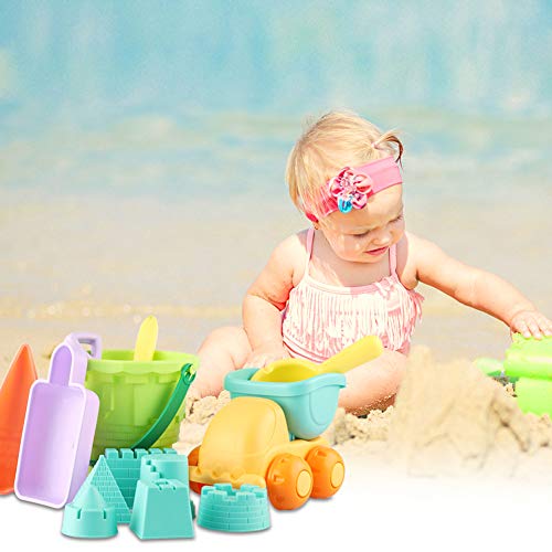 image for MINGPINHUIUS Kids Beach Toys Toddlers Beach Sand Toy Set with Bucket C