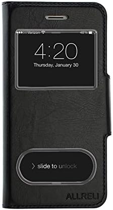iPhone 6 / 6S Flip Case Leather View Cover Black