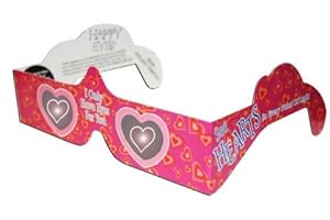 HOLIDAY SPECS 10 3D Paper Glasses, Happy Eyes, Heart Lens, Bulk