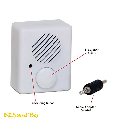 EZSound-Box-Front-Play-Button-for-Personal-Messages-Favorite-Tunes-Stuffed-Toys-Science-Projects-Hobbies-Craft-Projects-Talking-Displays-etc-200-seconds-Rerecordable-thru-Audio-Port