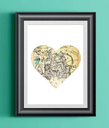 Amazon.com: Hogwarts Map Home Print | Wall Art | Wall Decor : Handmade