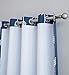 HLC.ME Arrow Printed Blackout Room Darkening Thermal Grommet Window Curtain Drape Panels for Bedroom - Set of 2 - Navy Blue - 84