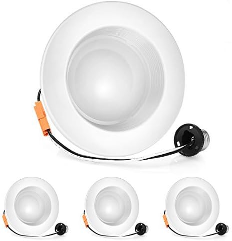 VANSENG (4 Pack)4 Inch LED Recessed Lighting Dimmable Downlight, 5000K (Daylight White),11W (100W Replacement),CRI90+, Retrofit Lighting Fixture,Great for Cans Bathroom, Kitchen, Office