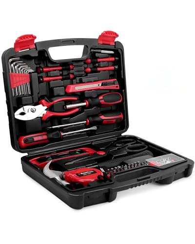 KingTool Home Repair Tool Kit - 149 Pieces Basic Home Repair Tool Set, General Mechanic Tool Set, General Household Tool Kit with Plastic Toolbox, Per
