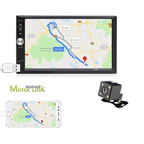 Eaglerich Car Audio Touch Screen Reversing Priority 7 inch HD 2 Din Universal Car MP5 MP4 USB TF Aux in Bluetooth FM Radio Rear View Camara