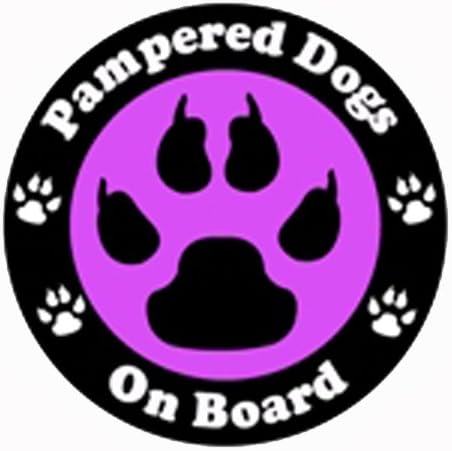 Pampered Dogs Stickers Gift - 2 x Double sided Window/Fridge Sticker