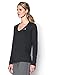 Under Armour Women's Tech Long Sleeve, Black/Metallic Silver, Large