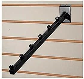 Set of 8 New Retail Black Finish Waterfall Slatwall Faceout - 6-Ball Tube
