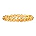 Natural AA Citrine Crystal Gemstone 8mm Round Beads Stretch Bracelet 7 Inch Unisex