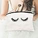 10 Pieces Eyelash canvas makeup bags- Kcddumk Cosmetic Bags Travel Pouches Toiletry Bag Cases with Zipper for Women and girls (Beige)