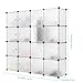 LANGRIA 16 Cubby Wardrobe Closet System Cube Organizer Plastic Storage Cubes Drawer Unit, DIY Modular Bookcase Cabinet for Clothes, Shoes, Toys (White)