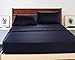 Silk Soft Satin Bed Sheet Set,Anti Slip Satin Sheet Sets,Luxury Sheets with Satin Pillow Cases,15 Inch Deep Pocket Fitted Sheet, Queen Sheet Set in Navy