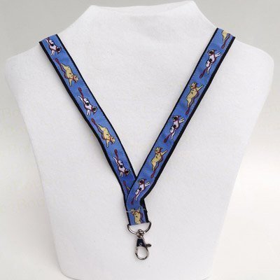 French Bulldog Dog Breed Neck Lanyard for ID or Keys - Blue