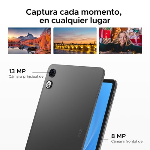 Easerush P13 Tablets 13.4 Pulgadas, 2.4K 120Hz Tablet Android 16 & Gemini AI, 48GB RAM + 128GB ROM, T7280, 120P1300mAh, Widevine L1, 13MP+8MP, Altavoces Duales, Tablet con Teclado, Lapiz, Funda, Negro